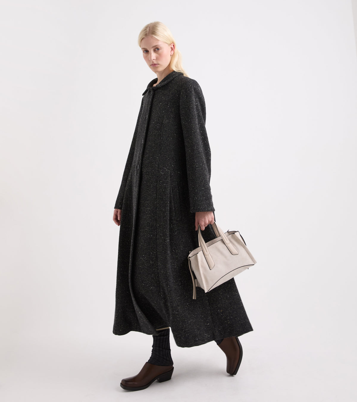 ALESSIA SANTI Cappotto con collo a camicia 621SD35061 Lavagna Nero