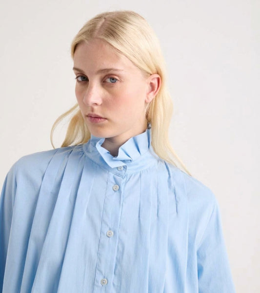 ALESSIA SANTI Camicia stretch con collo alto 621SD45035 Glass Celeste