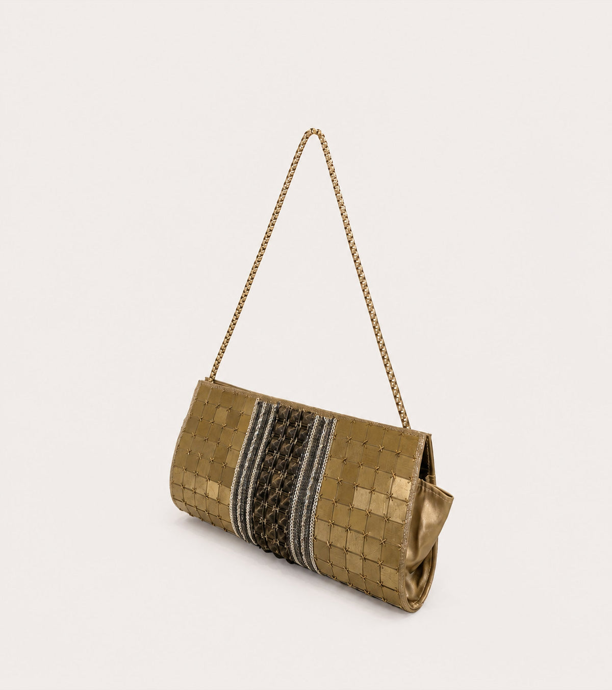 ALESSIA SANTI Borsa a spalla con applicazioni in metallo 621SD90028 Ottone Vecchio