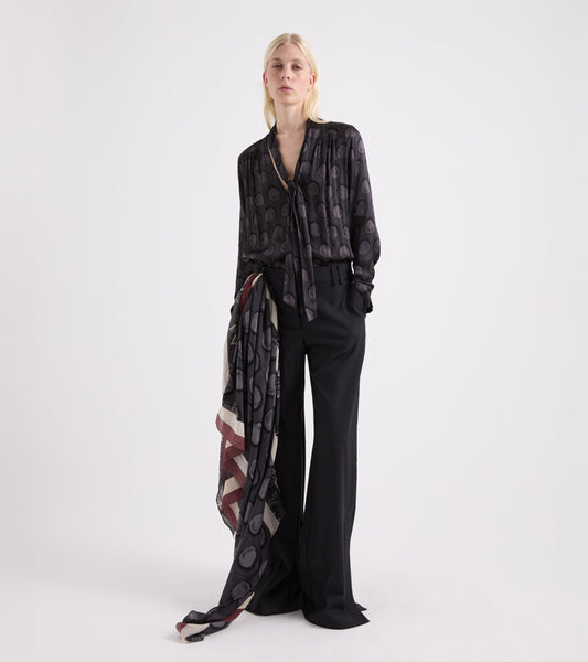 ALESSIA SANTI Sciarpa in misto cotone 621SD95012 Nero Amarena