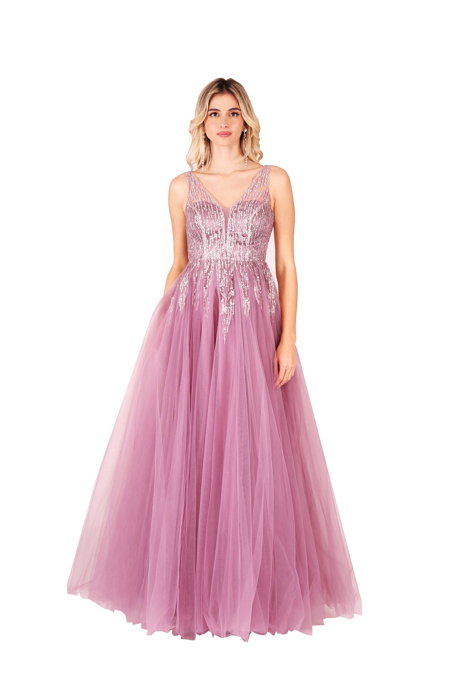 KUEA Long Dress + Stole 6871 Lavender