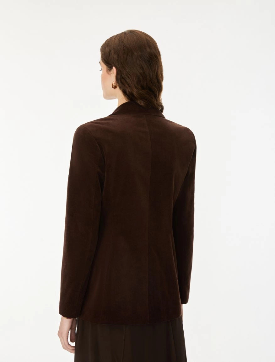 I BLUES Giacca Blazer Donna Velluto IBLVANESIO Marrone