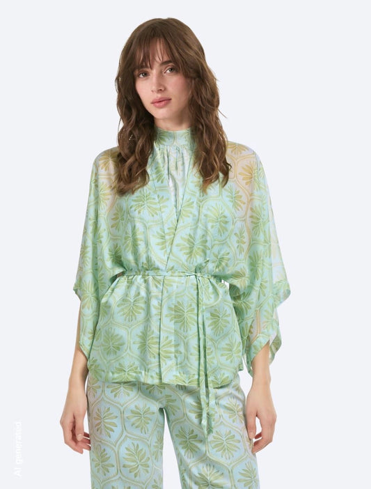 I BLUES Camicia IBLQUOTA Acquamarina
