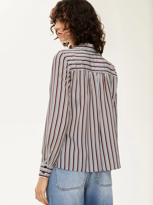 I BLUES Camicia Donna VULCANO Righe Bordeaux