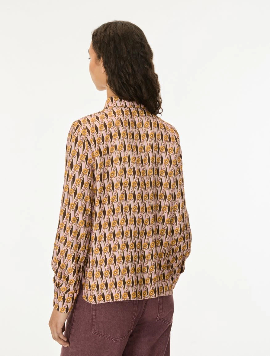 I BLUES Camicia Donna reversibile IBLICONICO Rosa Pastello Dis Geometrico