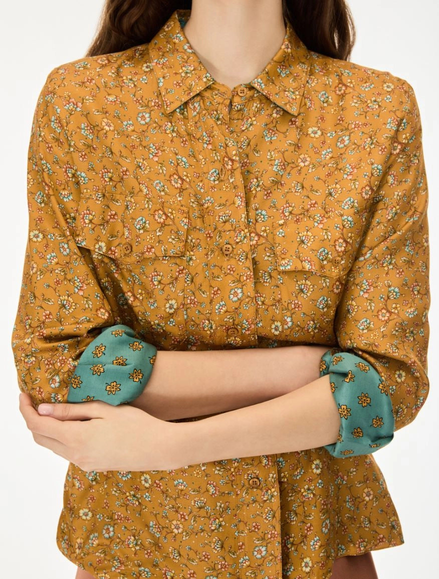 I BLUES Camicia Donna reversibile IBLICONICO Ocra Dis Ramage