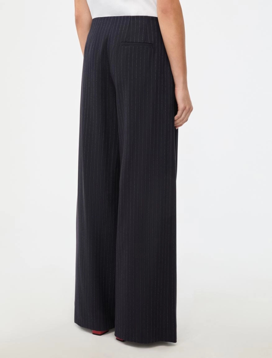 I BLUES IBLMELODIA Pinstriped Trousers Blue