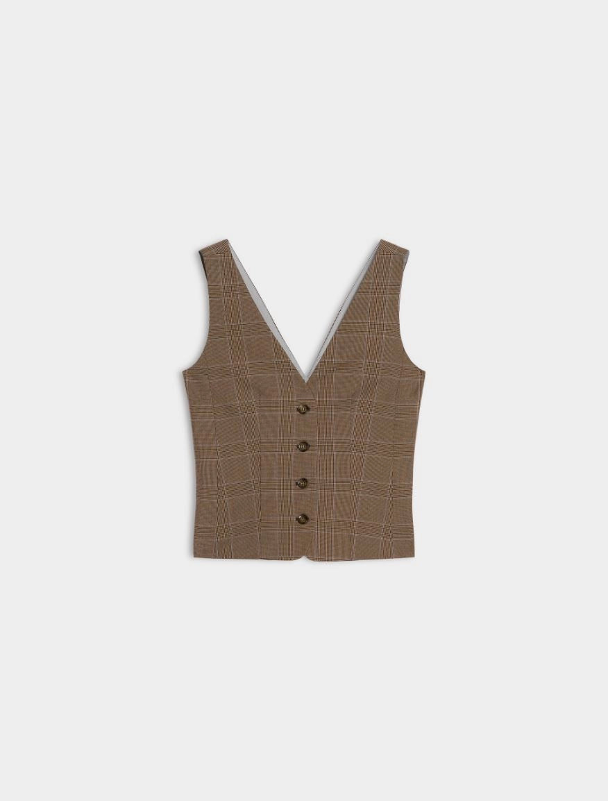 I BLUES Gilet Donna IBLRONCO Galles Marrone