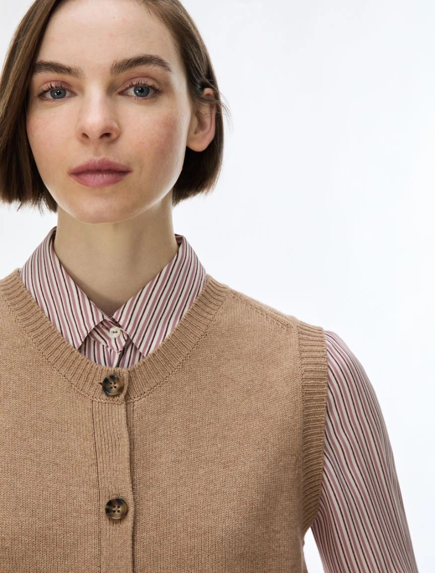 I BLUES Gilet in maglia Donna IBLSUPERBO Camel