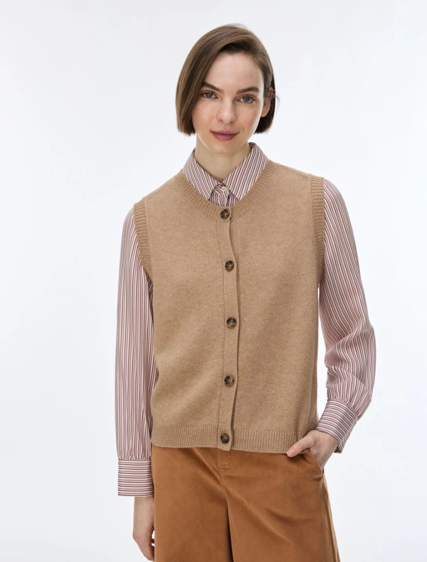 I BLUES Gilet in maglia Donna IBLSUPERBO Camel