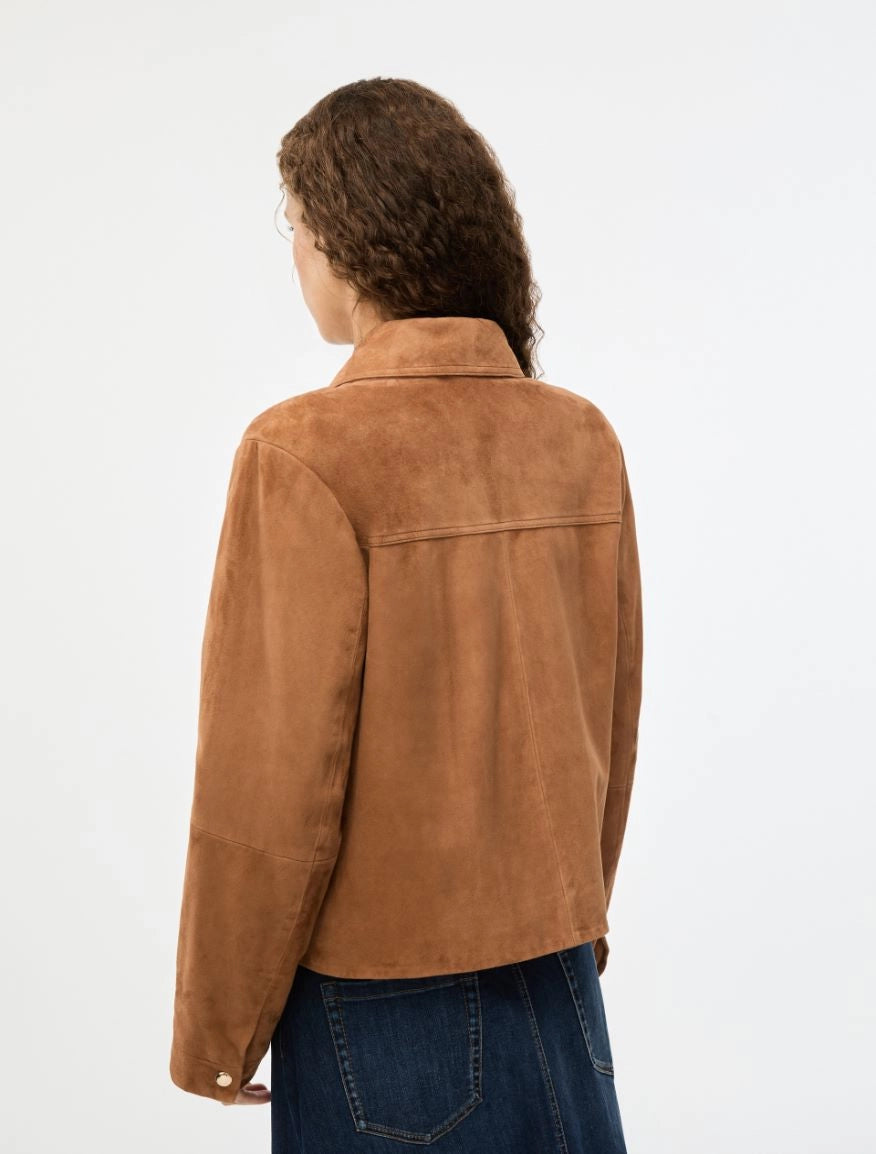 I BLUES Giacca Scamosciata Taglio Shirt IBLCOSETTA Naturale