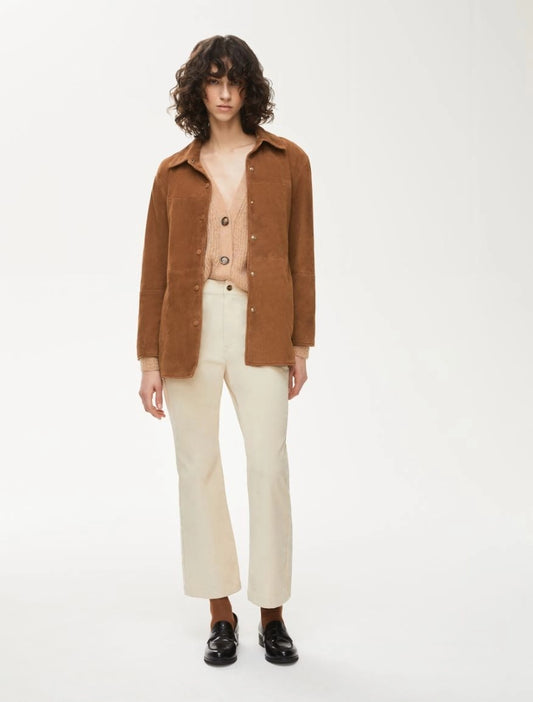I BLUES Giacca Camicia in pelle Donna GASPARE Cognac