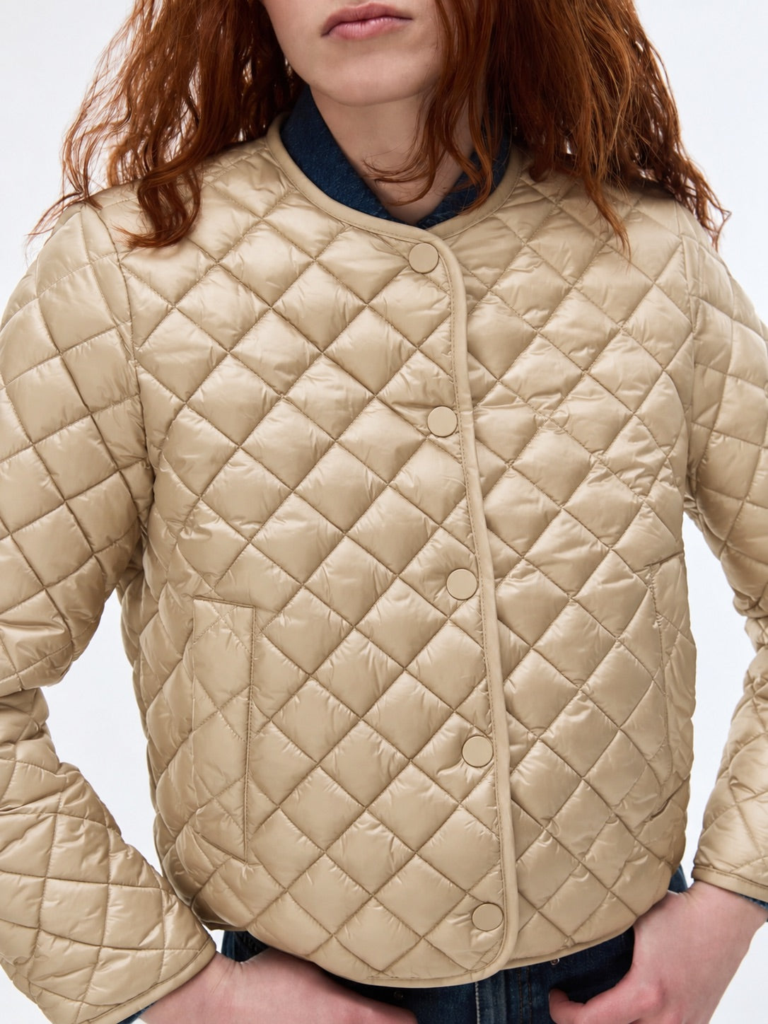 I BLUES Giacca Donna Reversibile IBLSEGALE Burro