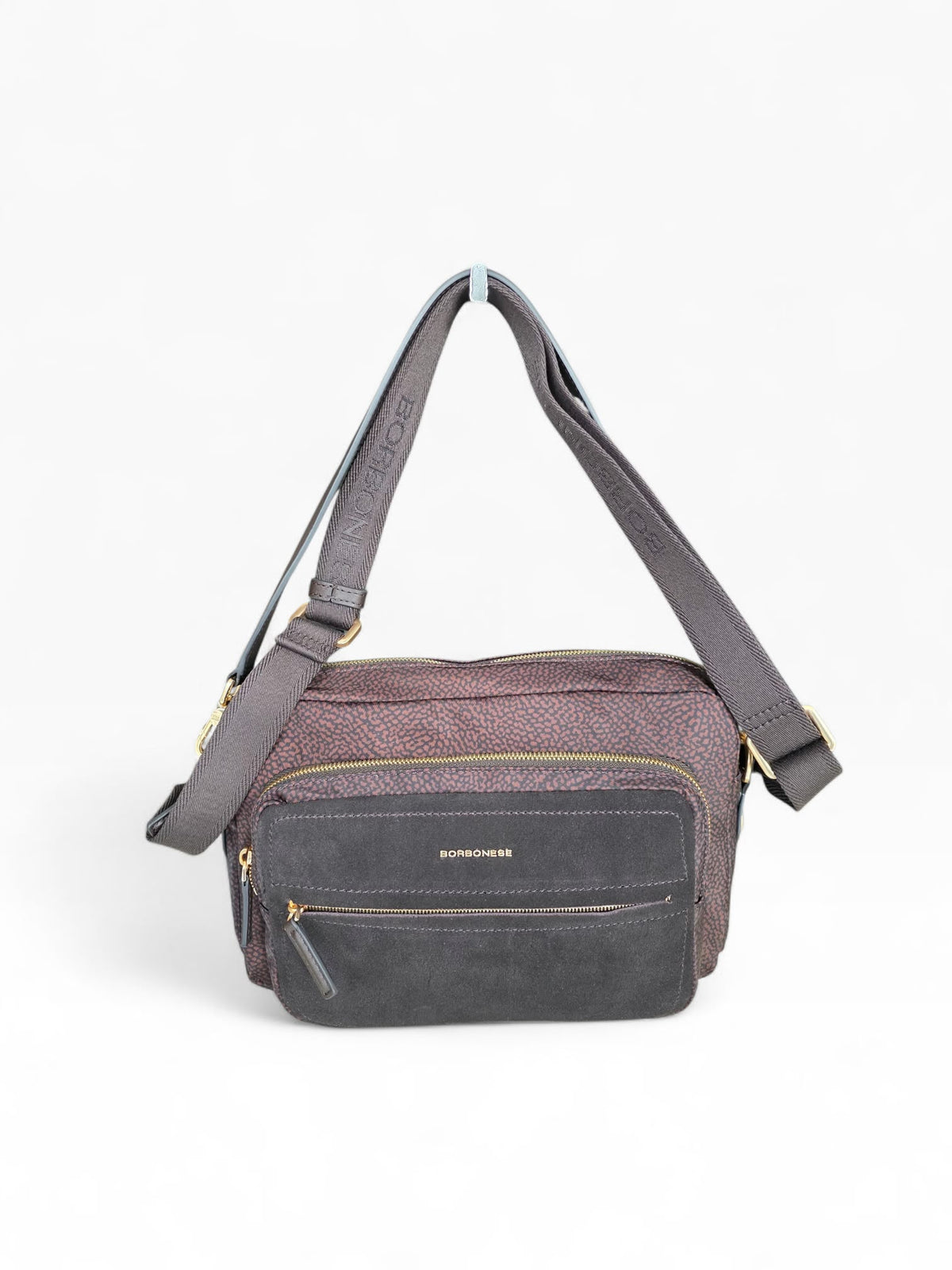 BORBONESE Borsa B-Club Camera Case Medium 91010345 0288 269 Cioccolato Caffè