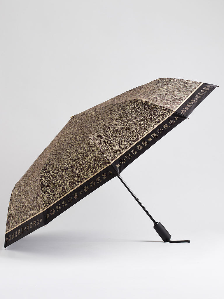 BORBONESE Ombrello 91090007 0203 480 Nero Naturale