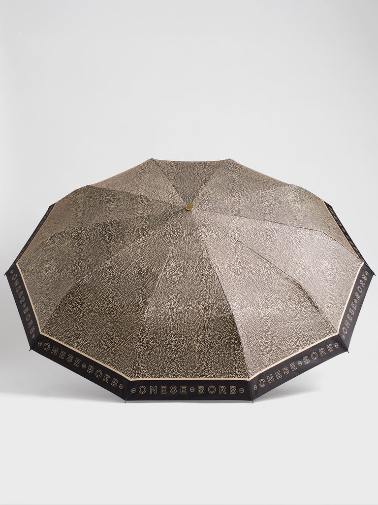 BORBONESE Ombrello 91090007 0203 480 Nero Naturale