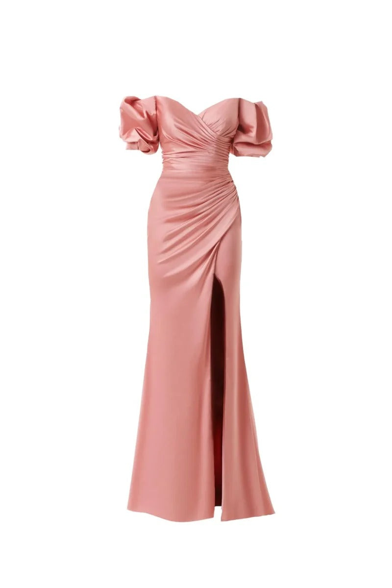 KUEA Long Dress and Stole 922100 Salmon