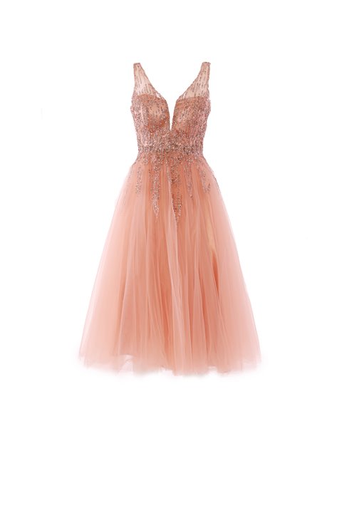 KUEA Long Dress + Stole 7023 Pink