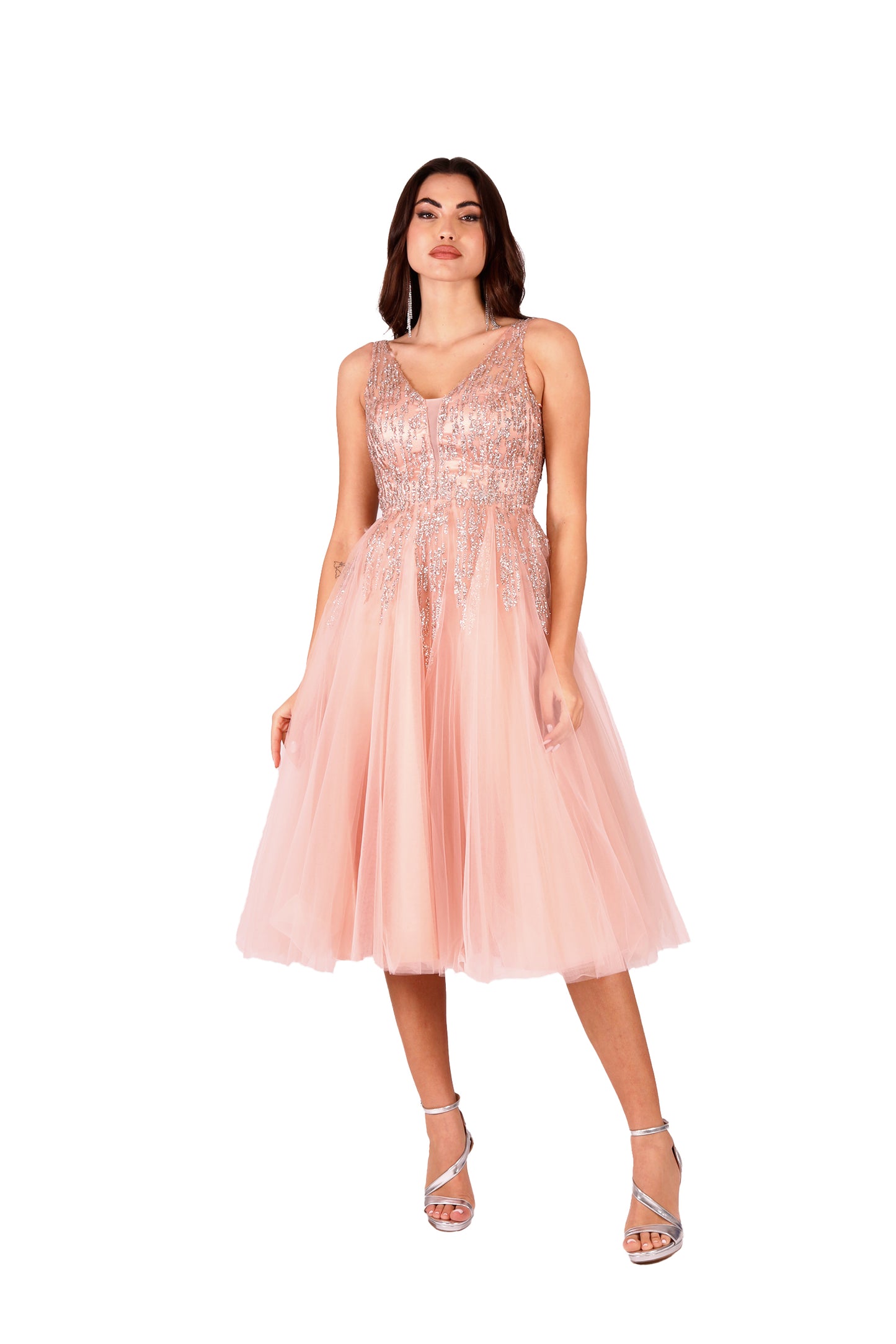KUEA Long Dress + Stole 7023 Pink