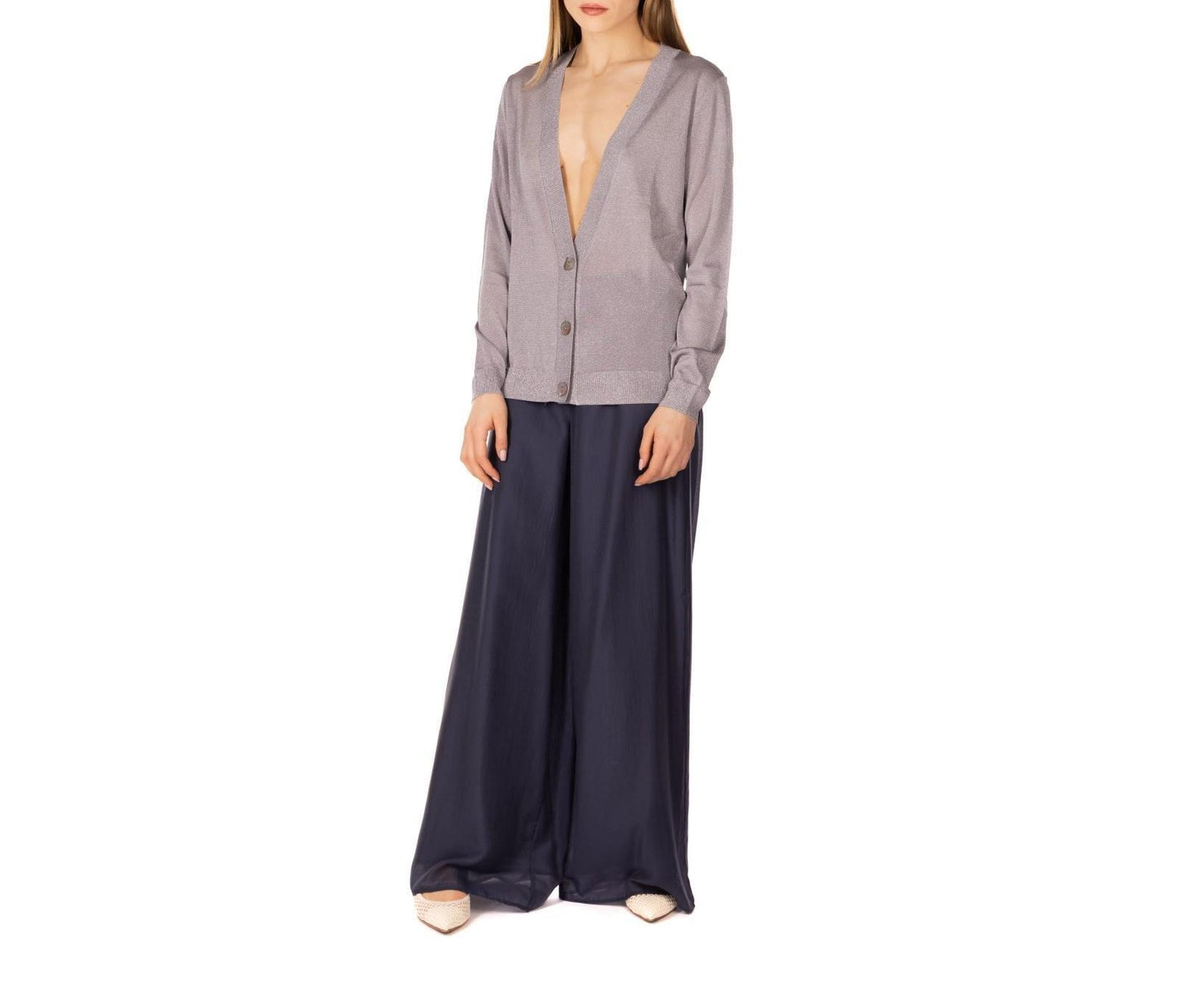 ALESSIA SANTI Maglia Cardigan 511SD53016 Cenere