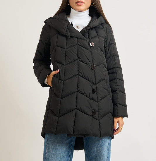 ALESSIA SANTI Piumino Donna 3/4 Sintetico 521SD35023 Nero Diamante