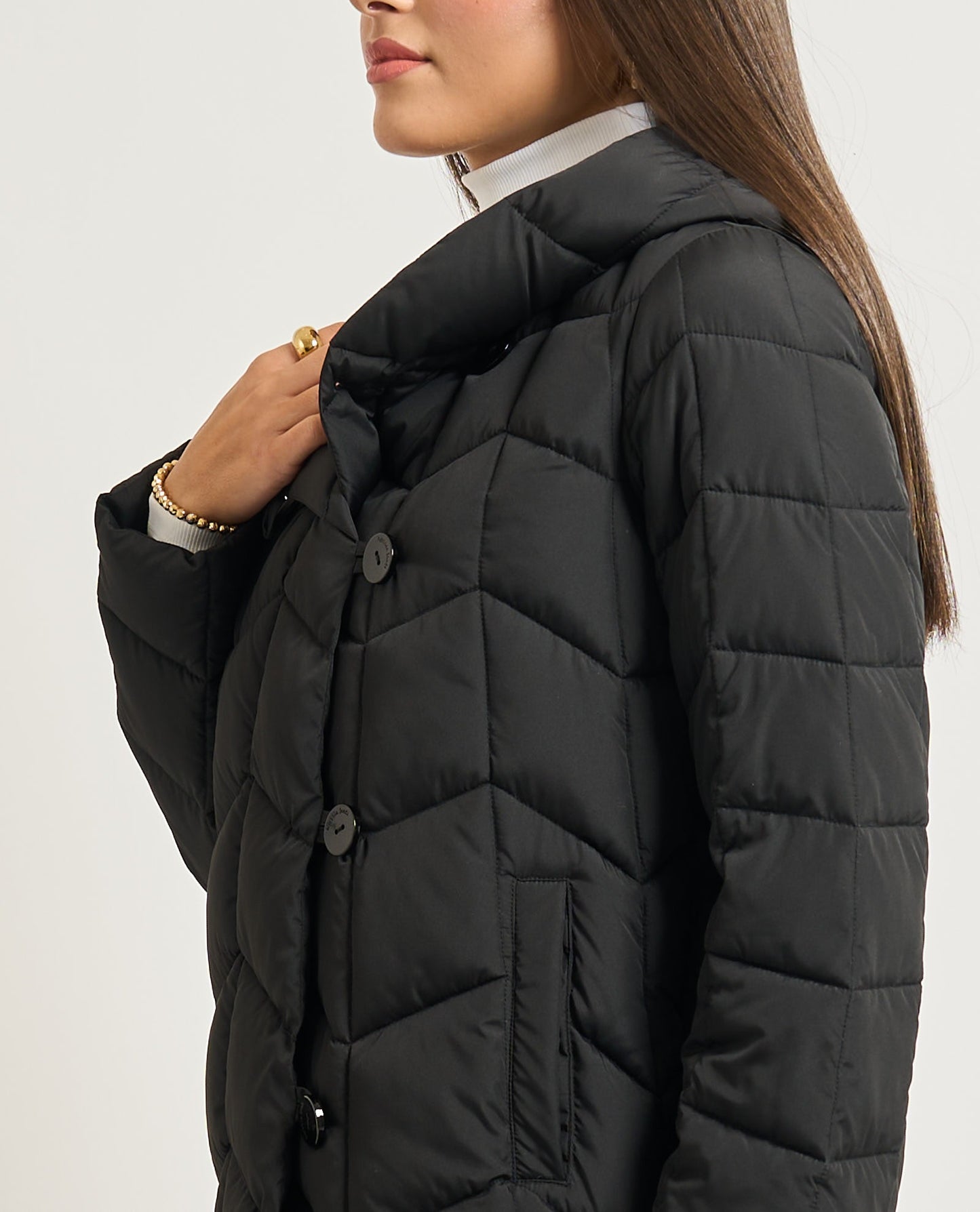 ALESSIA SANTI Piumino Donna 3/4 Sintetico 521SD35023 Nero Diamante