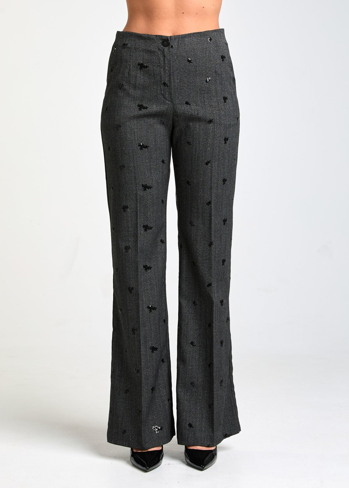 ALESSIA SANTI Pantaloni stretch con paillettes ricamate 621SD25012 Sale Pepe