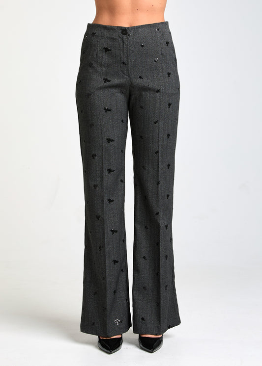 ALESSIA SANTI Pantaloni stretch con paillettes ricamate 621SD25012 Sale Pepe