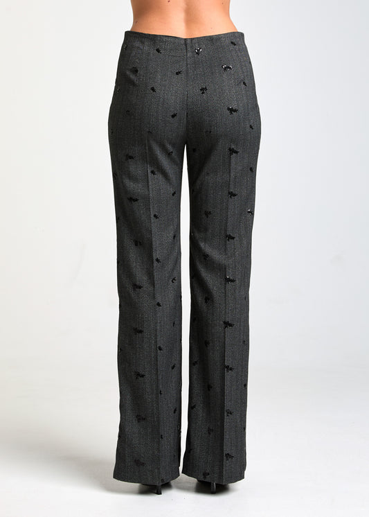 ALESSIA SANTI Pantaloni stretch con paillettes ricamate 621SD25012 Sale Pepe