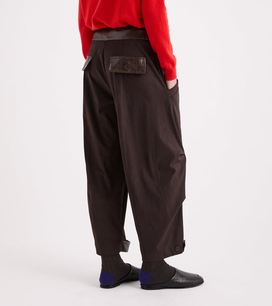 ALESSIA SANTI Pantaloni balloon con pinces 621SD25037 Ebano