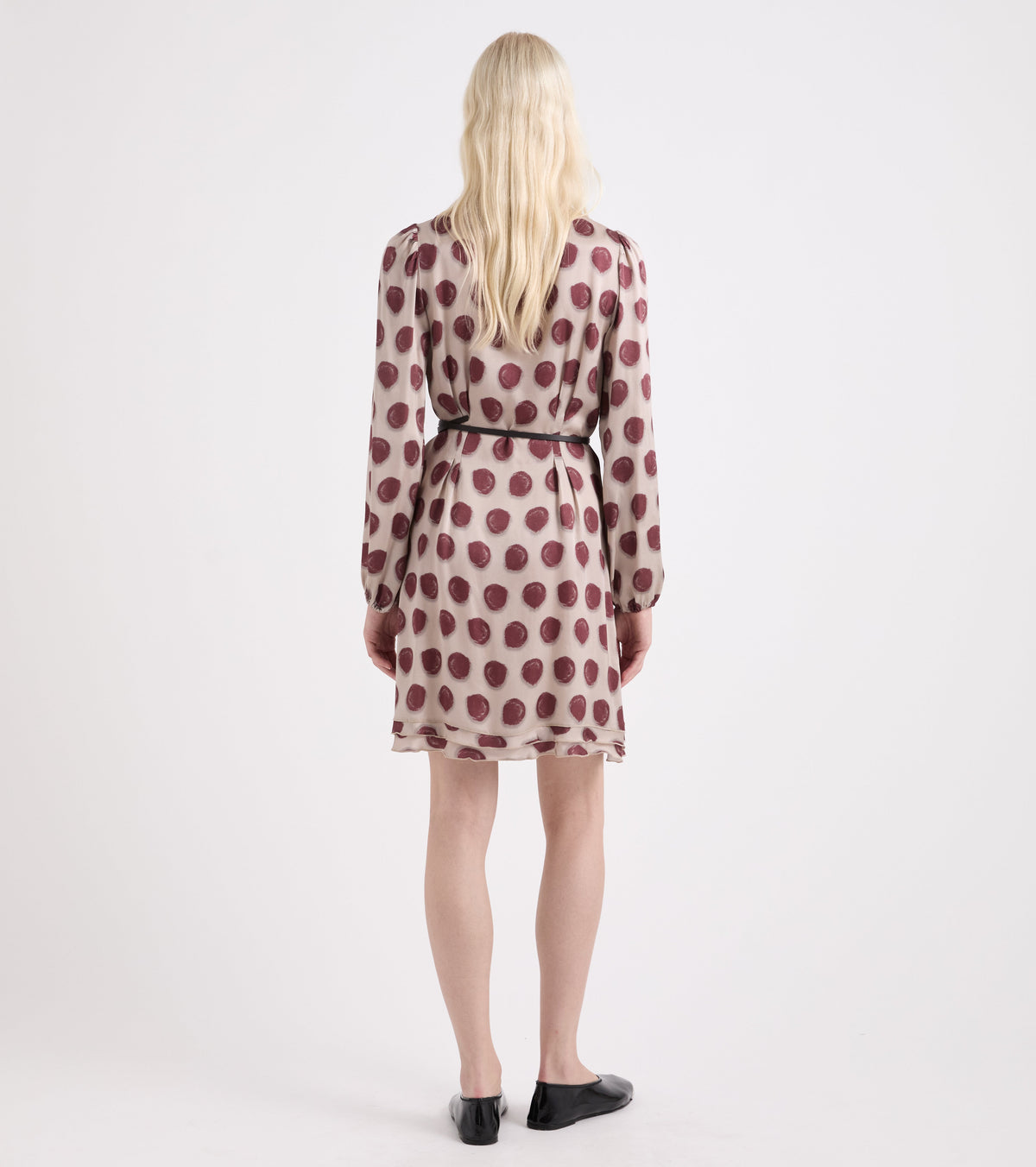 ALESSIA SANTI Abito Scolllo a V 621SD15010 Bordeaux