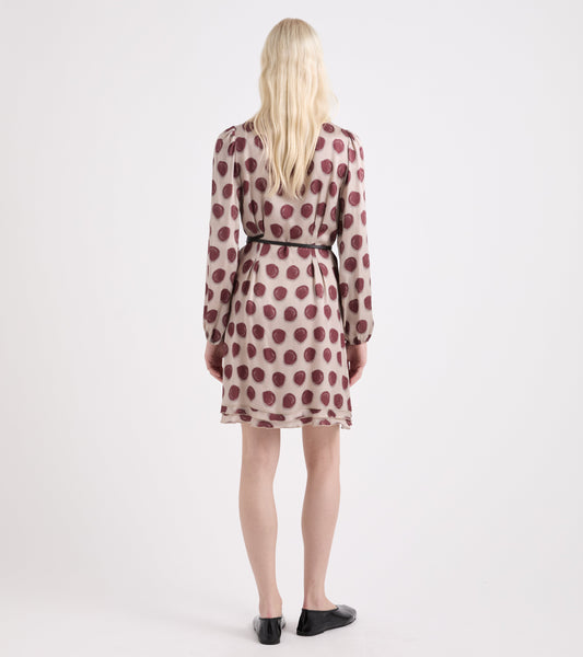 ALESSIA SANTI Abito Scolllo a V 621SD15010 Bordeaux