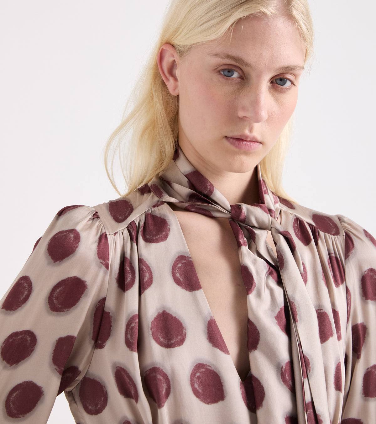 ALESSIA SANTI Abito Scolllo a V 621SD15010 Bordeaux