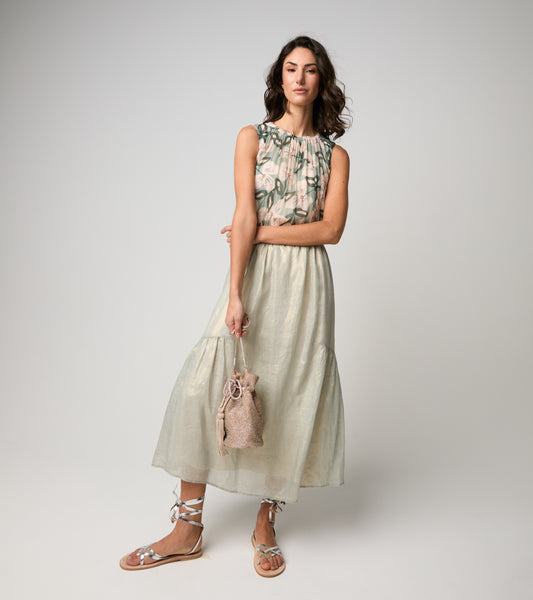 ALESSIA SANTI Abito con top floreale 611SD15021 Verde