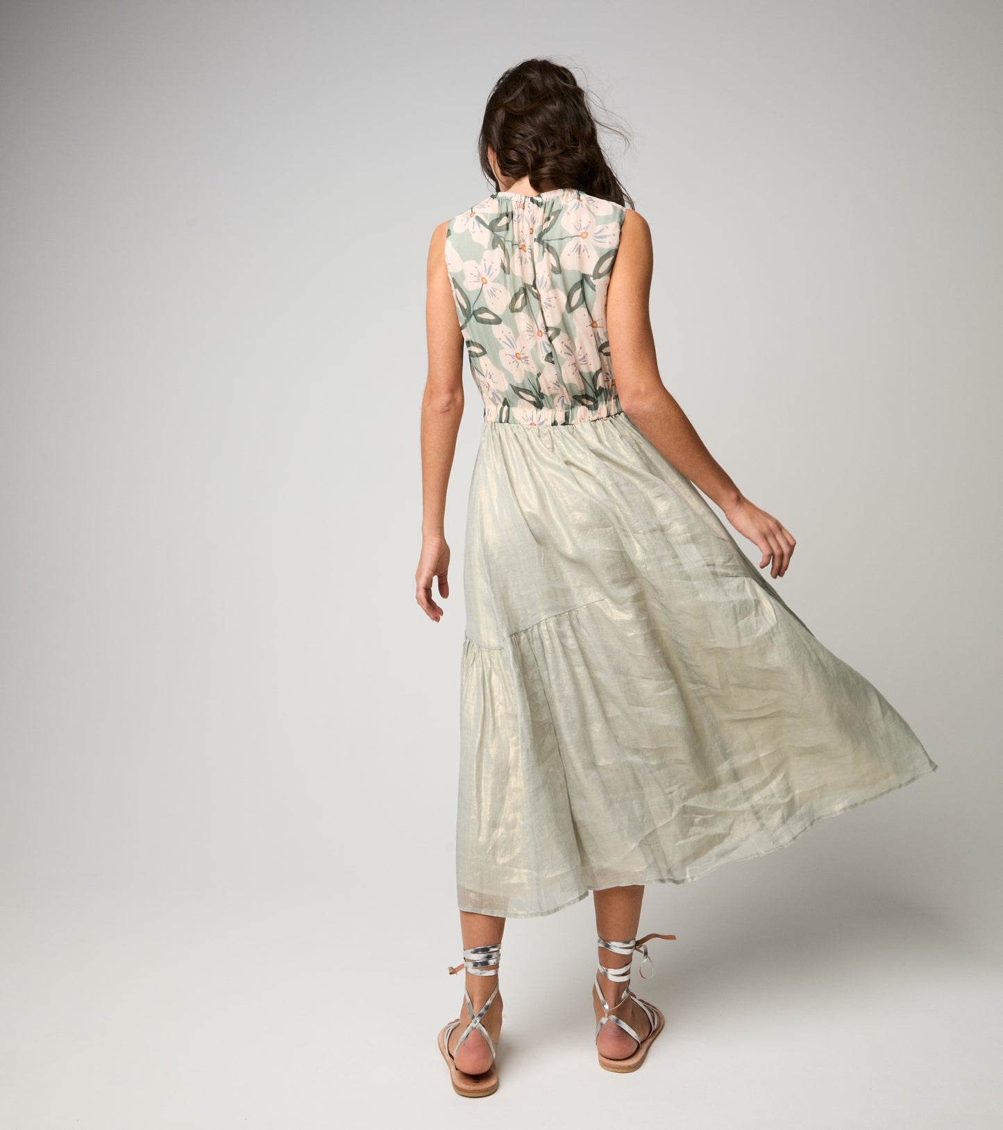 ALESSIA SANTI Abito con top floreale 611SD15021 Verde