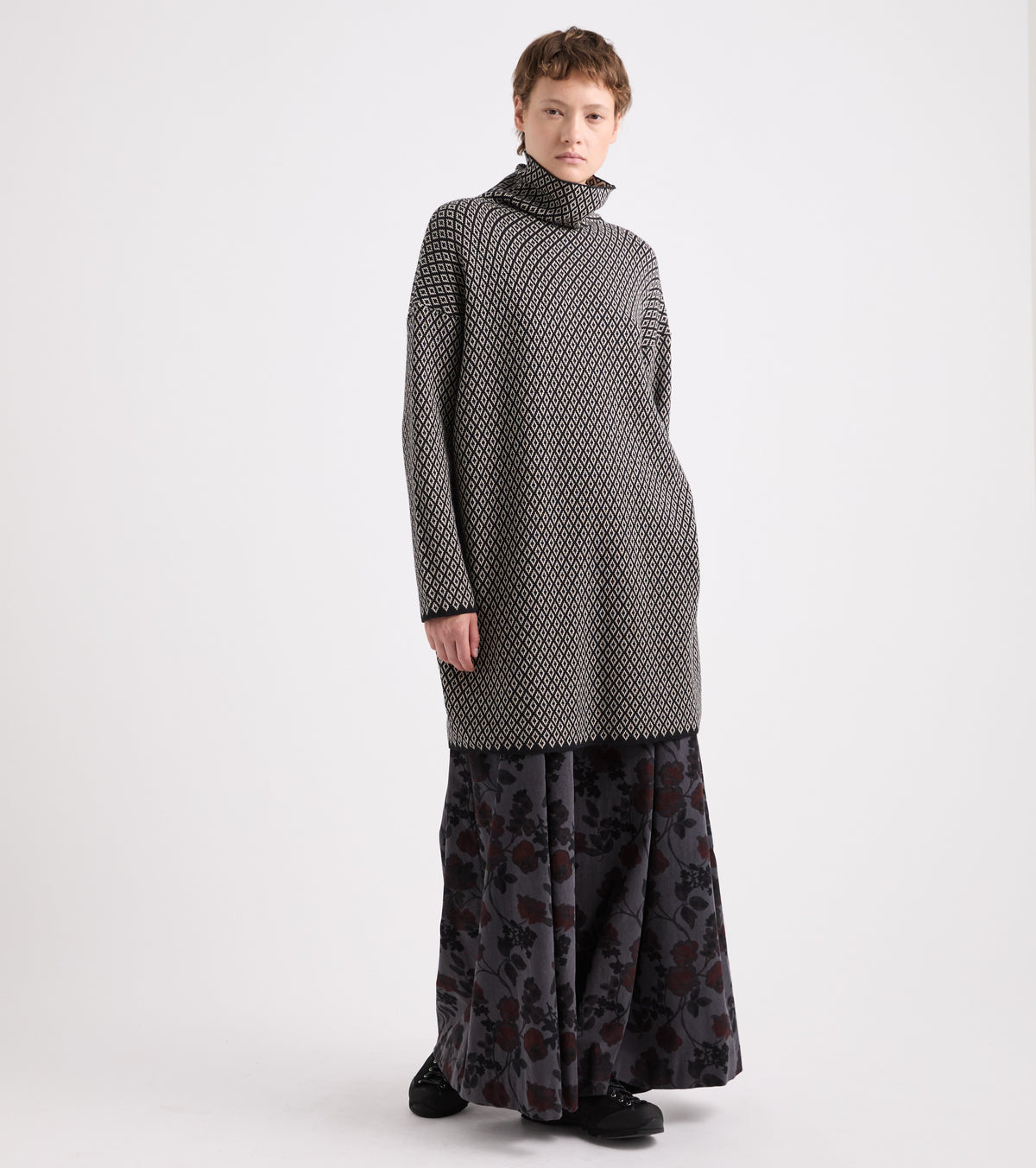 ALESSIA SANTI Abito in maglia  621SD13005 Nero Beige