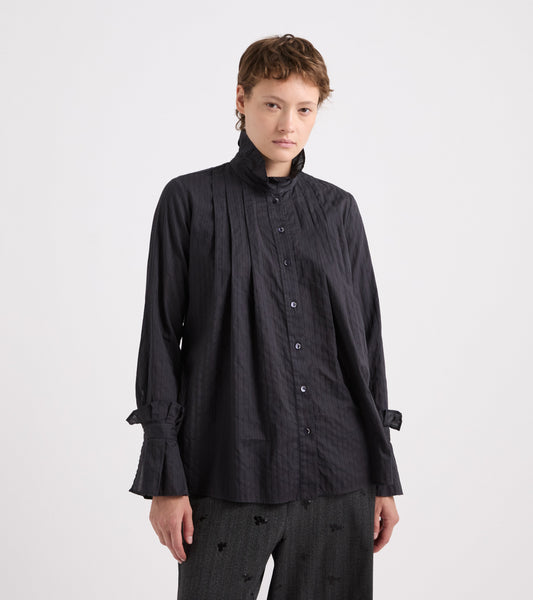 ALESSIA SANTI Camicia stretch con collo alto 621SD45038 Lavagna
