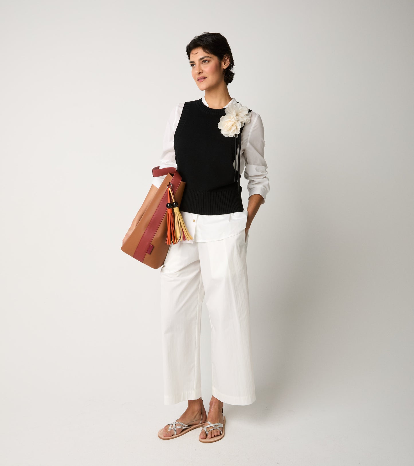 ALESSIA SANTI Knitted vest 611SD53002 Black