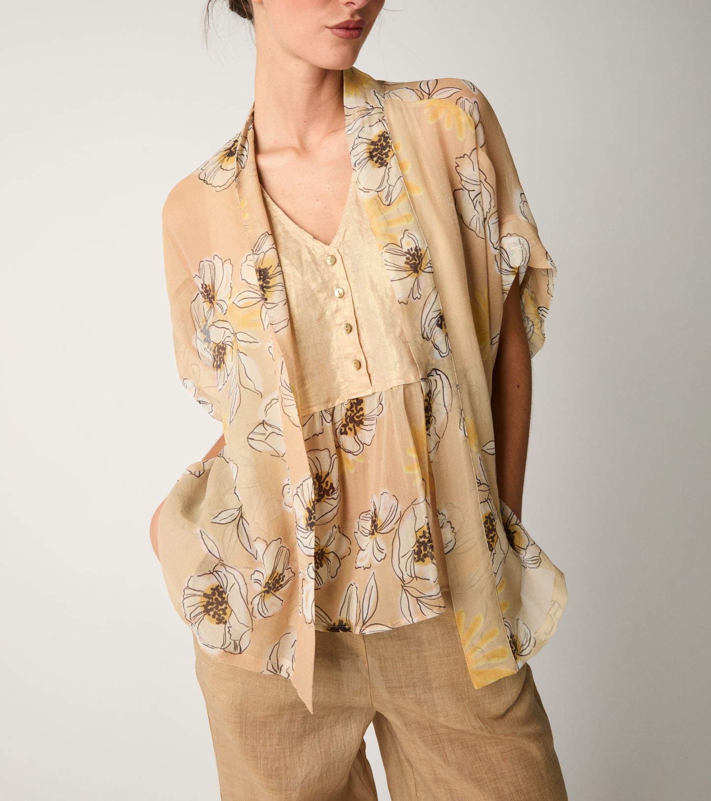 ALESSIA SANTI Kimono 611SD35034 Pesca