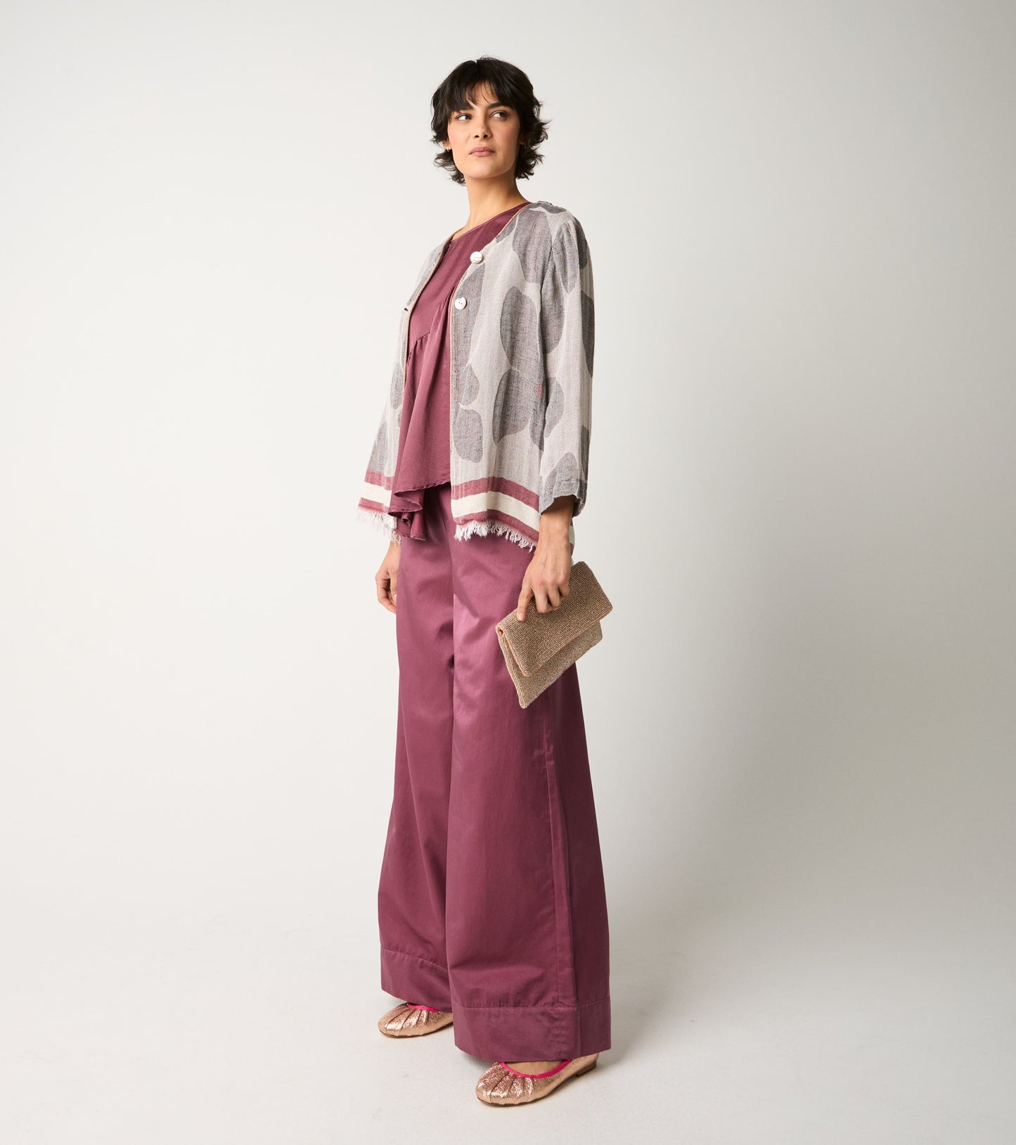 ALESSIA SANTI Pantaloni con piega e pinces 611SD25049 Marmellata