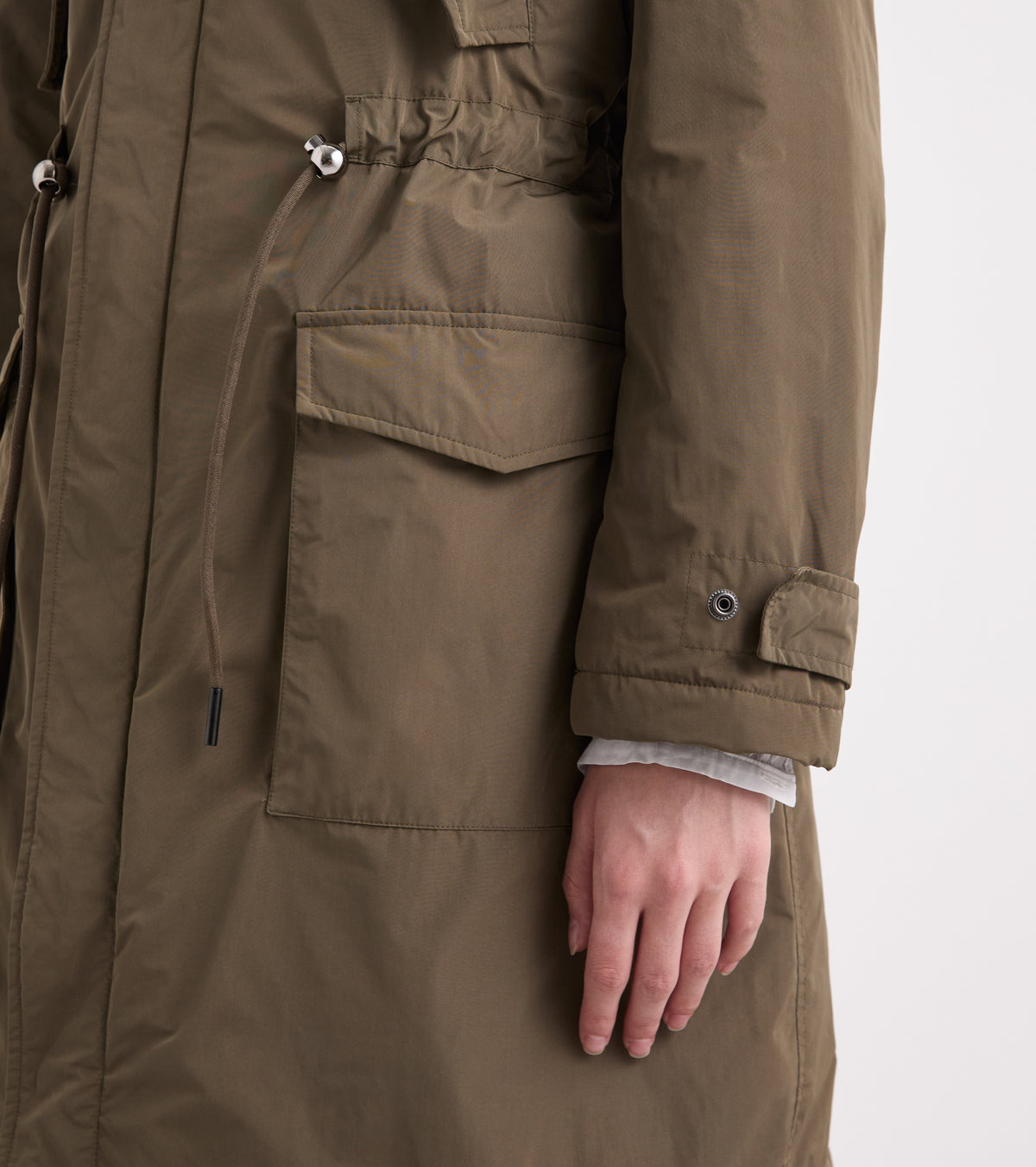 ALESSIA SANTI Parka in tessuto tecnico imbottito check 621SD35048 Army