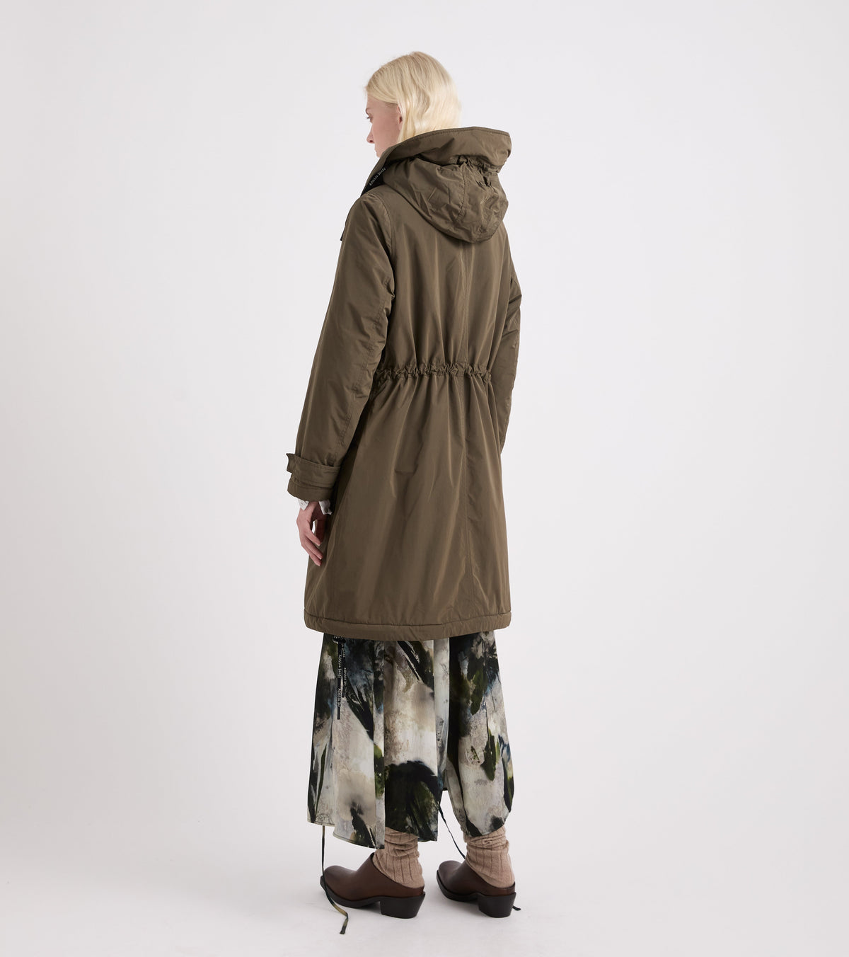 ALESSIA SANTI Parka in tessuto tecnico imbottito check 621SD35048 Army