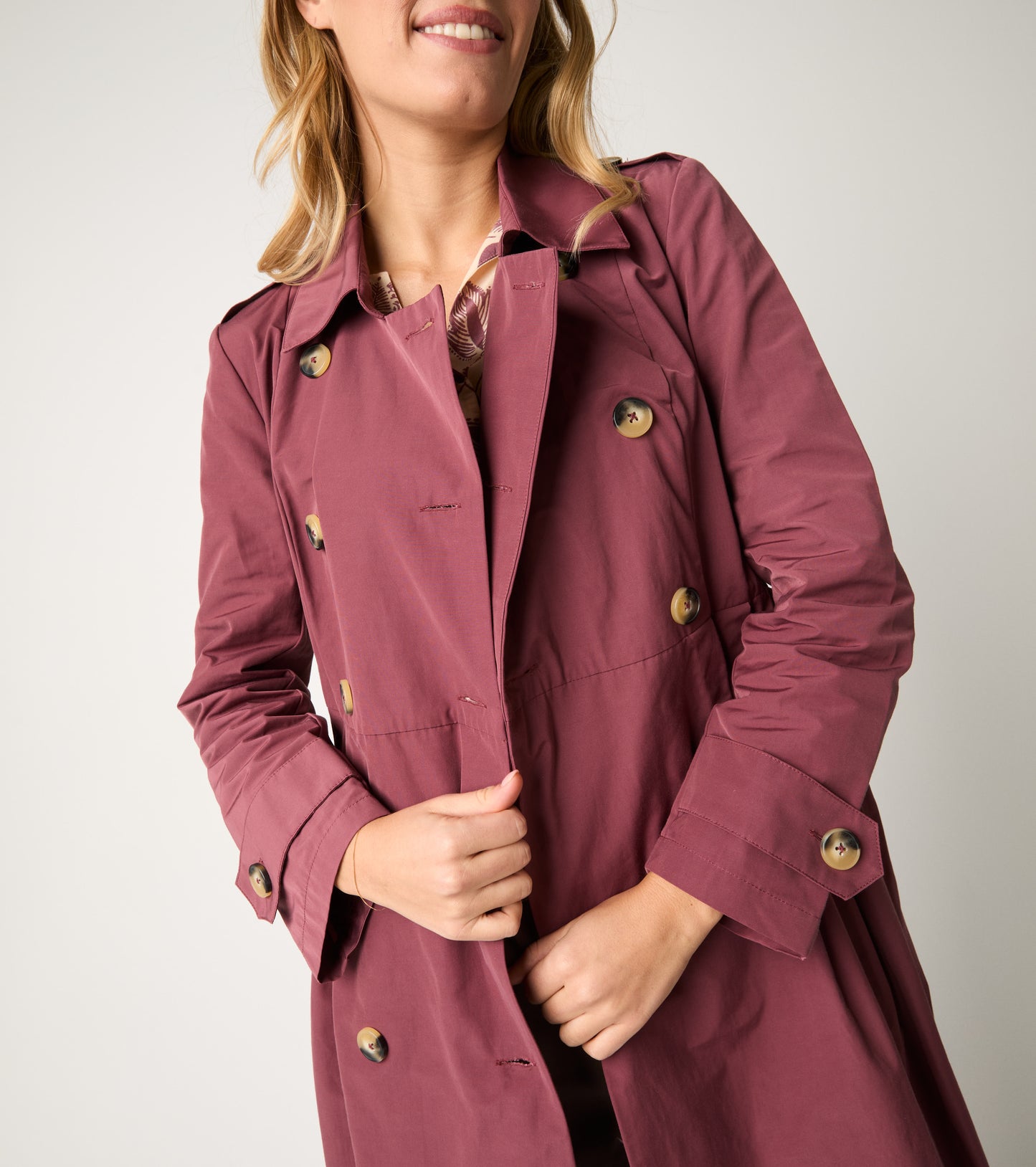 ALESSIA SANTI Trench antigoccia con cintura 611SD35016 Marmellata