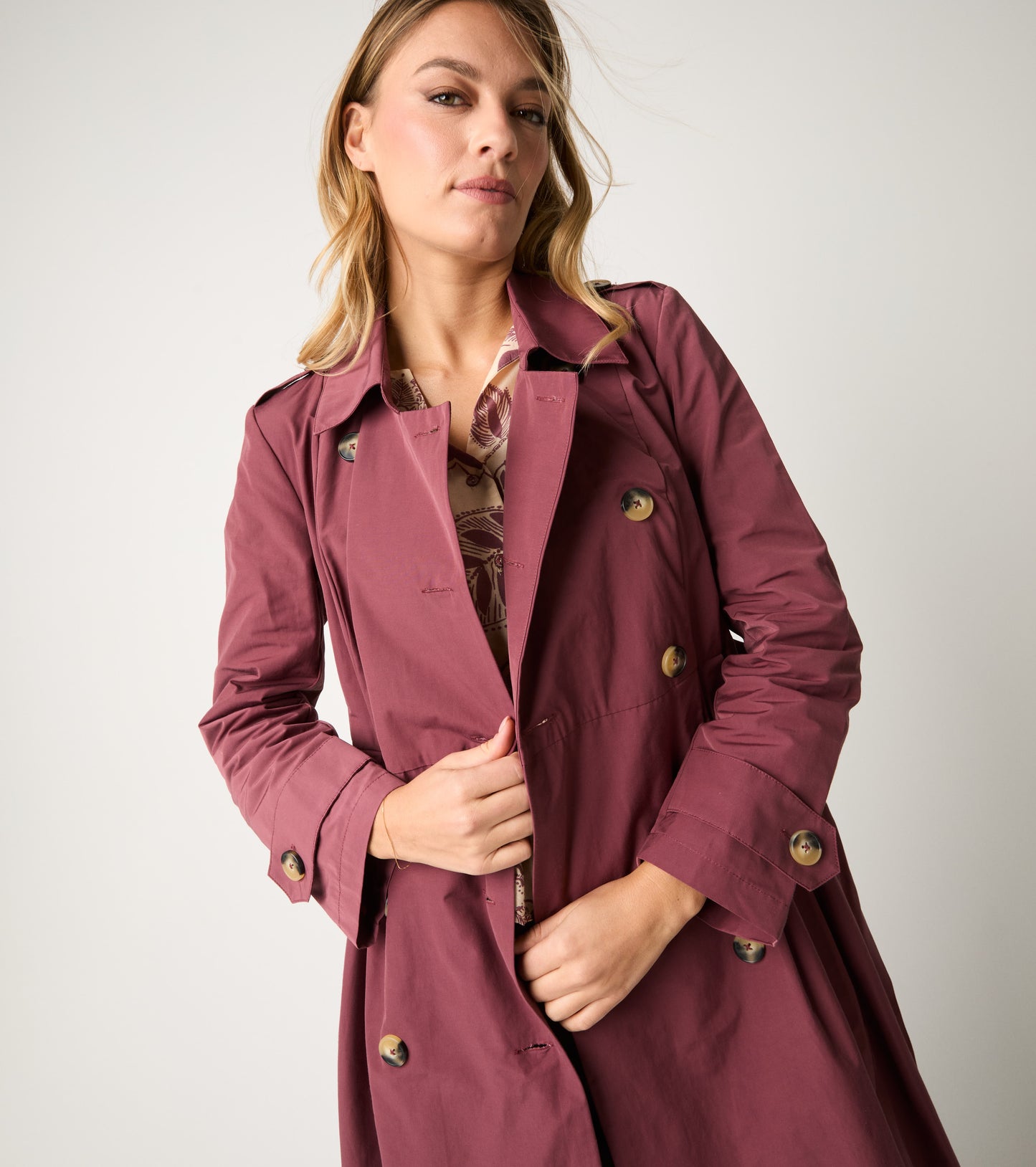 ALESSIA SANTI Trench antigoccia con cintura 611SD35016 Marmellata