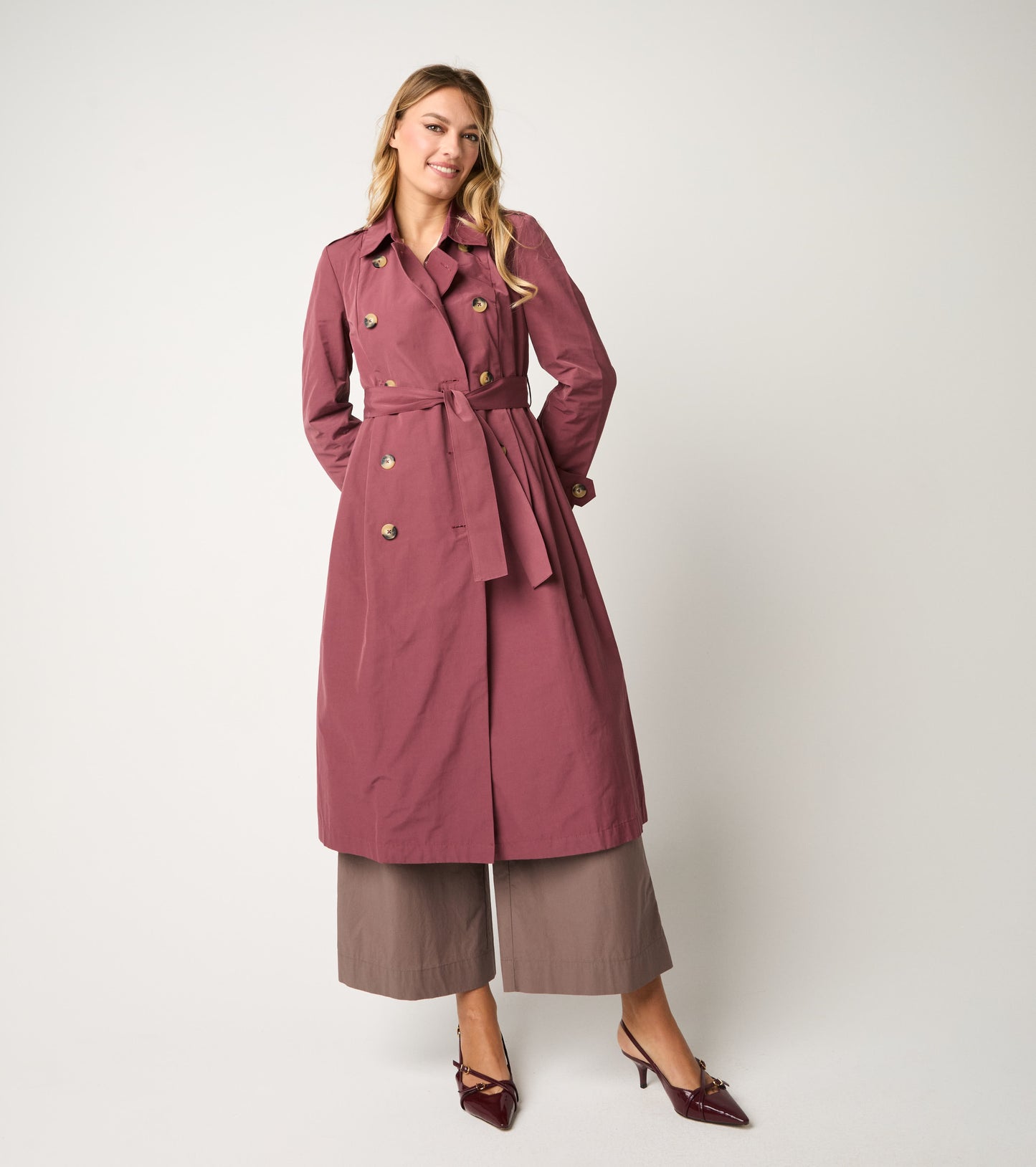 ALESSIA SANTI Trench antigoccia con cintura 611SD35016 Marmellata