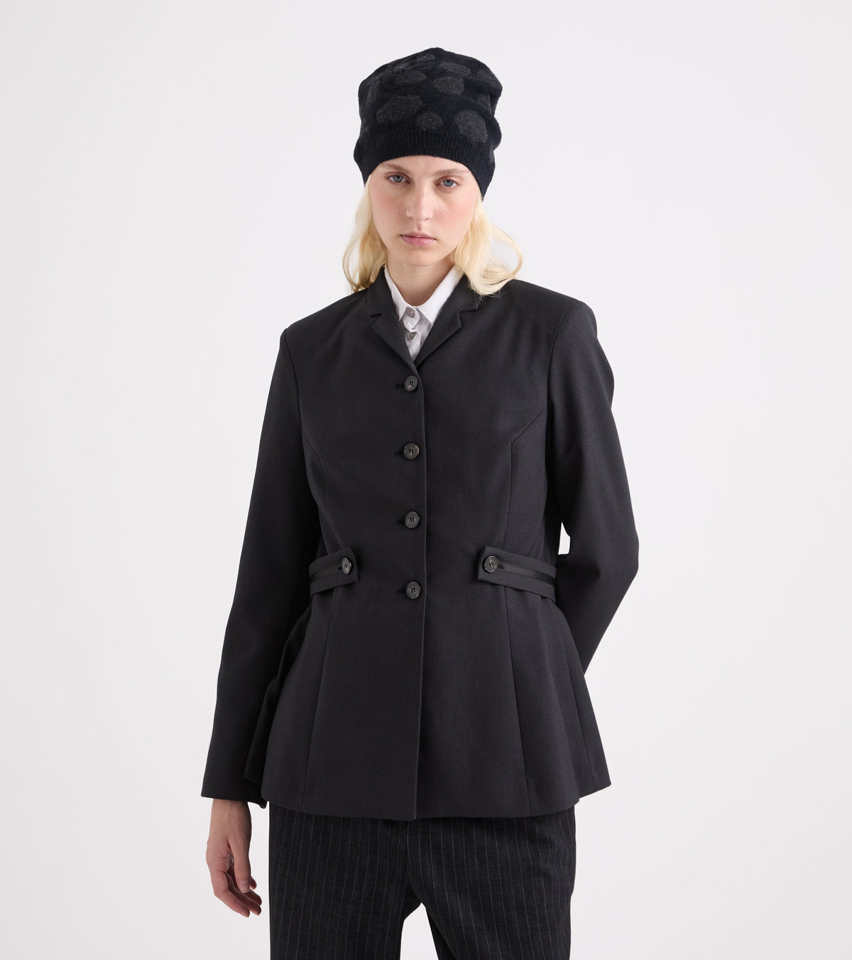 ALESSIA SANTI Giacca con revers e cinturini lavagna 621SD35060 Lavagna