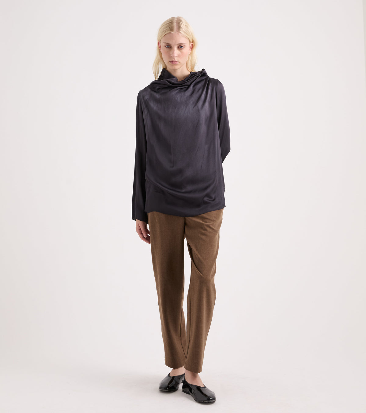 ALESSIA SANTI Camicia Blusa in viscosa con maniche lunghe 621SD45039 Lavagna