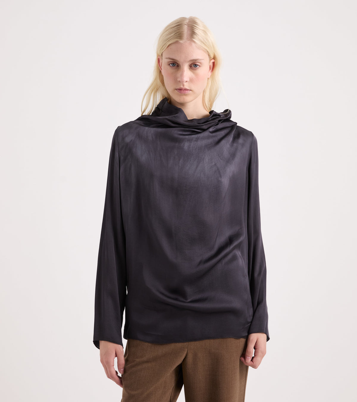 ALESSIA SANTI Camicia Blusa in viscosa con maniche lunghe 621SD45039 Lavagna