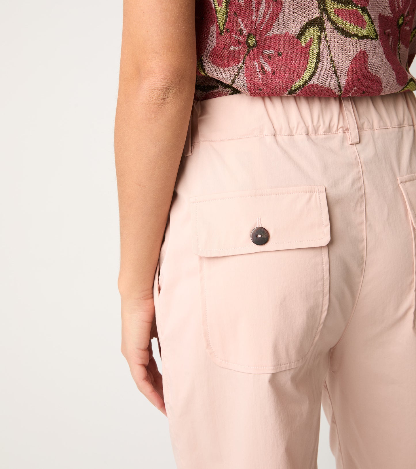 ALESSIA SANTI Pantaloni cropped in cotone stretch 611SD25005 Blush