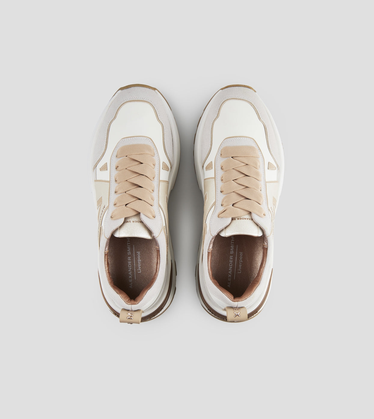 ALEXANDER SMITH Sneakers LIVERPOOL Donna ASBDLPW2153FLD Off White Light Gold